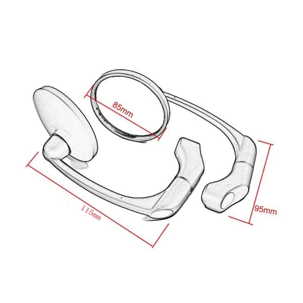 Retro Round Motorcycle Rearview Mirror Bend Rod Silver Side Mirrors Convex Motorbike Accessories Universal