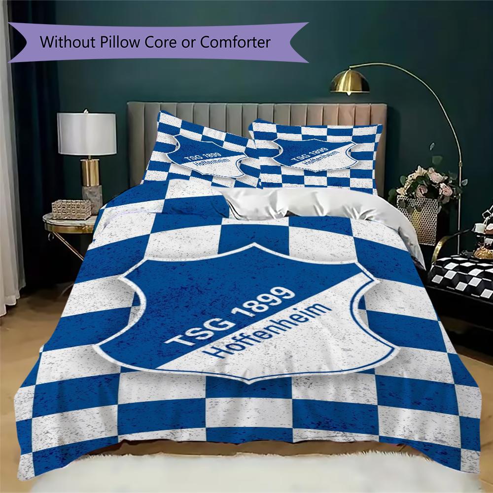 Hoffenheim Pattern Bedding uilt Set uilt Cover Pillowcase Home Decoration Birthday Gift (1 * duvet cover + 2 * pillowcase without core)