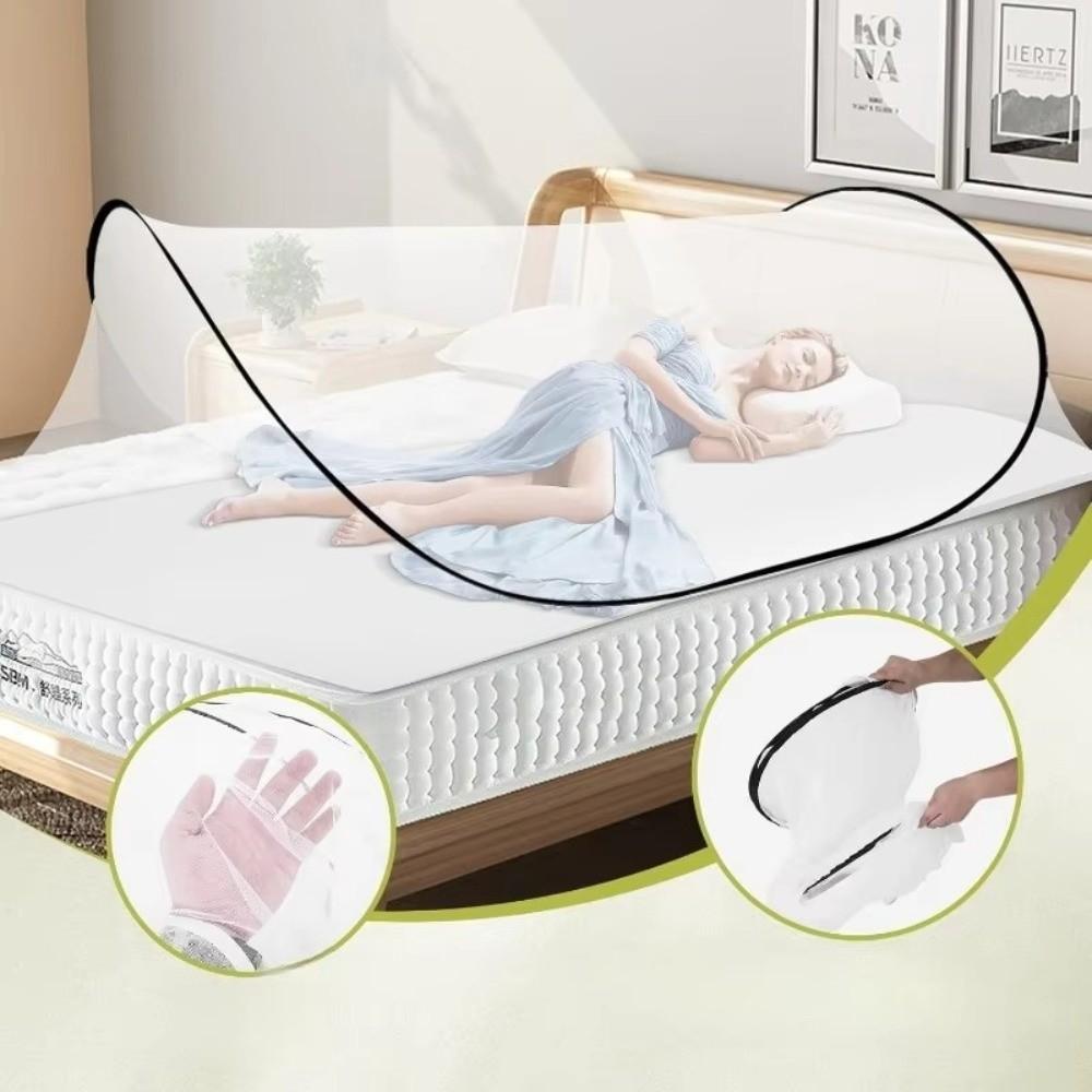 Foldable Portable Mosquito Net Easy Installation Single Bed Pop Up Mosquito Net Large Space Encrypted Mesh Mosquito Netting Tent