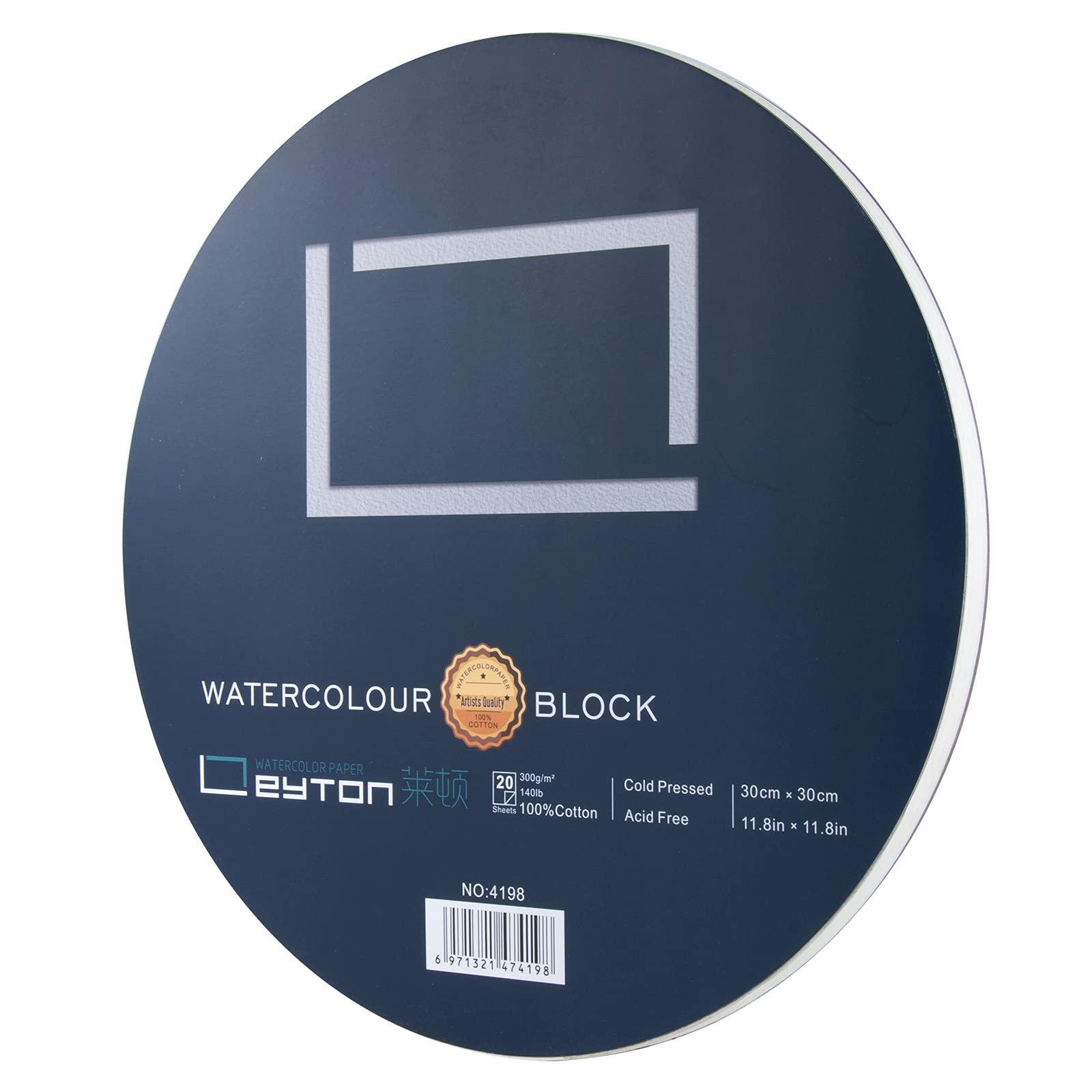 

Watercolor Paper Round Book Watercolor Paper Medium Grain 20 Sheets 300g Painting Materials Vif-Art (30.00cm30.00cm)