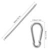 Hanging Chair Chain Stainless Steel Hanging Kits with Two Carabiners Variable Attachment for Hanging