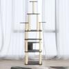 VidaXL Cat Tree with Sisal Scratching Posts Dark Grey 183 Cm