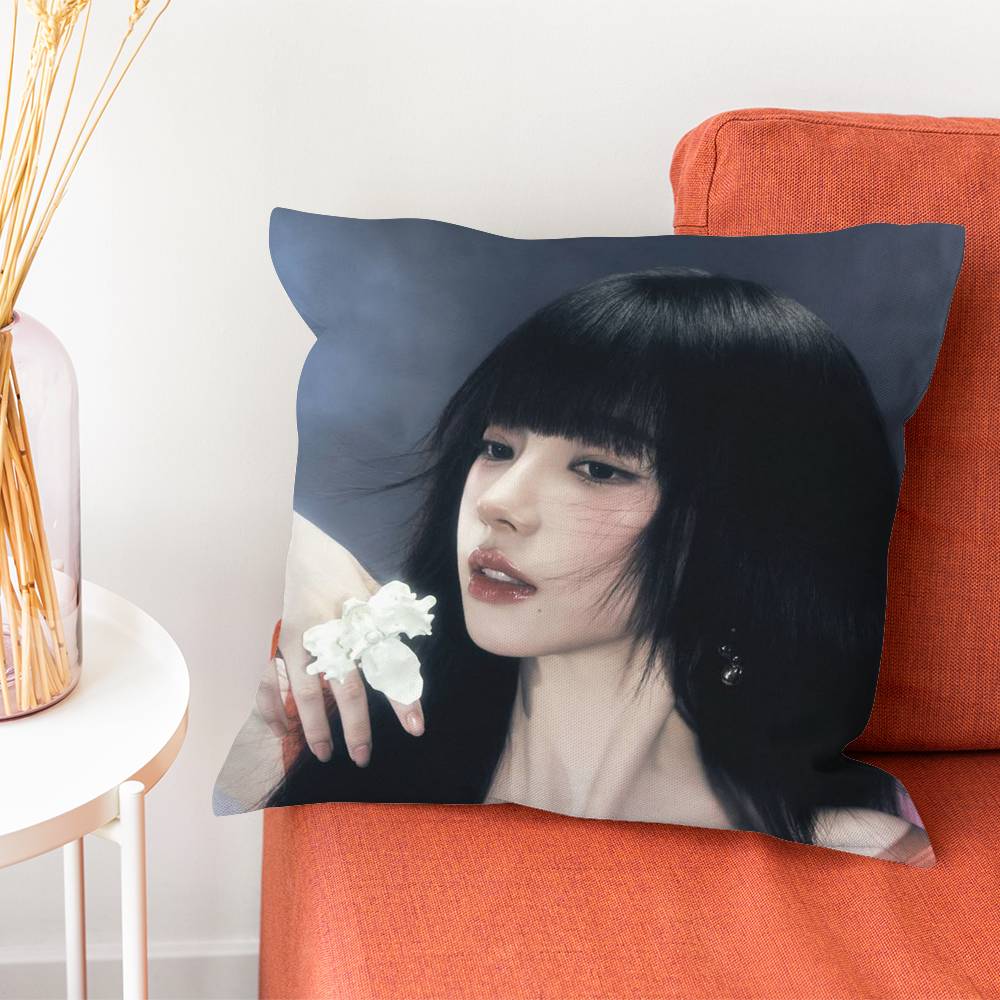 KKarina AAespaes Pillow Case Plush Fabric Soft Pillowcase Double Sided Print Cushion Cover Household Gifts