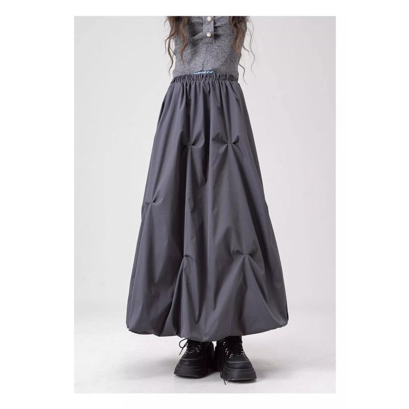 Coffee Brown High Waist Floral Skirt Autumn A Line Flared Pleated Midi Skirt Elegant Fashion Women