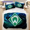 SV Werder Bremen Patroon Beddengoed Dekbed Set Dekbedovertrek Kussensloop Huisdecoratie Verjaardagscadeau (1 dekbedovertrek + 2 kussenslopen, zonder binnenkussen)