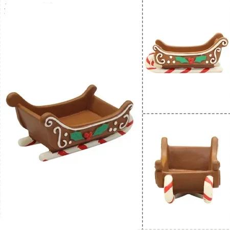 1pc Scene Decoration Christmas Series Bookshelf Decorationt Collectible Home Decoration Garden Resin Craft Toy Bonsai Ornaments