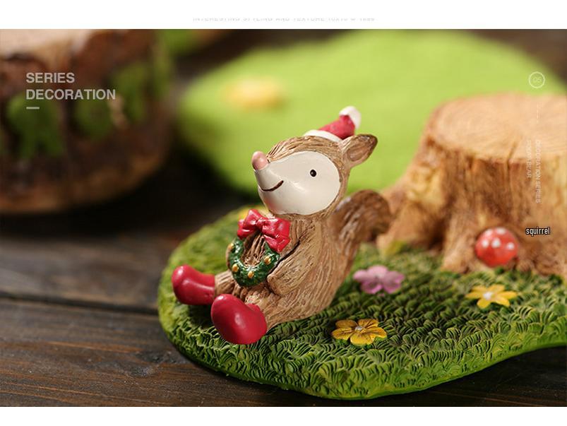 Handbemalte Harz Santa Claus Zakka Ornament für Desktop Mikro-Landschaft Dekoration