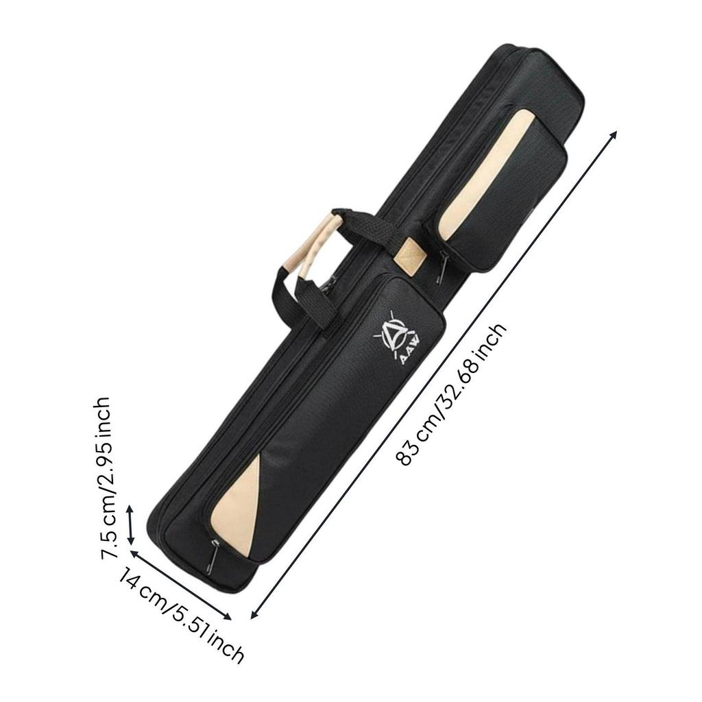 3x4 Pool Cue Carrier Large Capacity Soft Shoulder Strap