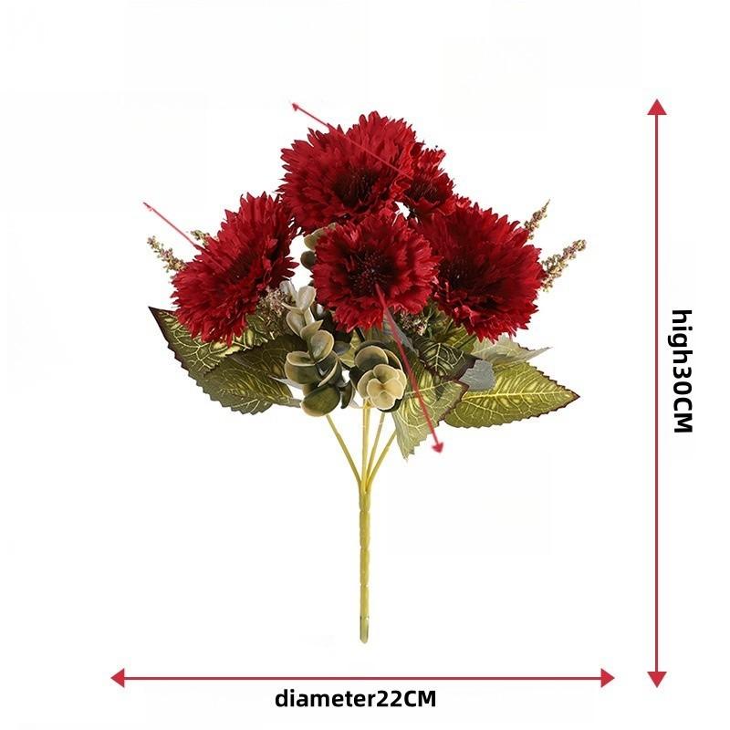 Einzelne Sonnenblume, Simulationsblume, Kunstblume, Ornament, künstliche Blumendekoration, Sonnenblume, Gänseblümchen, Bündel, Seide, Plastikblume