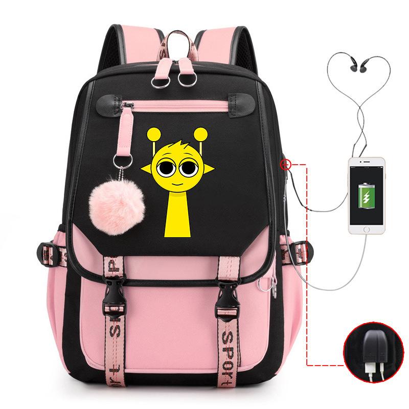Personality Trend Printed Backpack Academy Style Student Leisure School Bag Multifunctional Large Capacity