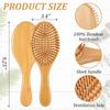 Bamboo Wood Air Cushion Meridian Massage Comb for Smooth, Anti-Static Long Hair