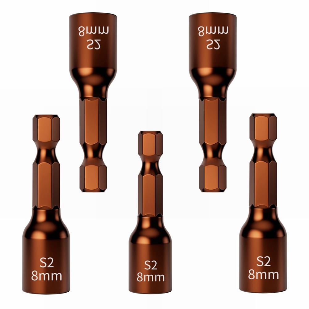 Strong Magnetic Extended S2 Air Cannon Hexagonal Socket, High-quality Vanadium Steel 6mm Electric Wrench Hexagonal Socket