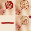 Double-Sided Red Happy Fan: Bridesmaid Wedding Robe Photo Prop