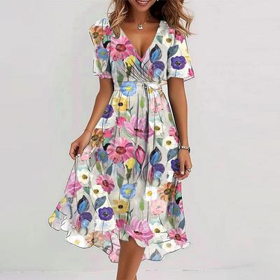 Año Nuevo Vacaciones de Verano Playa Festival de Música Desplazamiento Trabajo Cómodo Sexy Elegante Moda Femenina Vestido Estampado