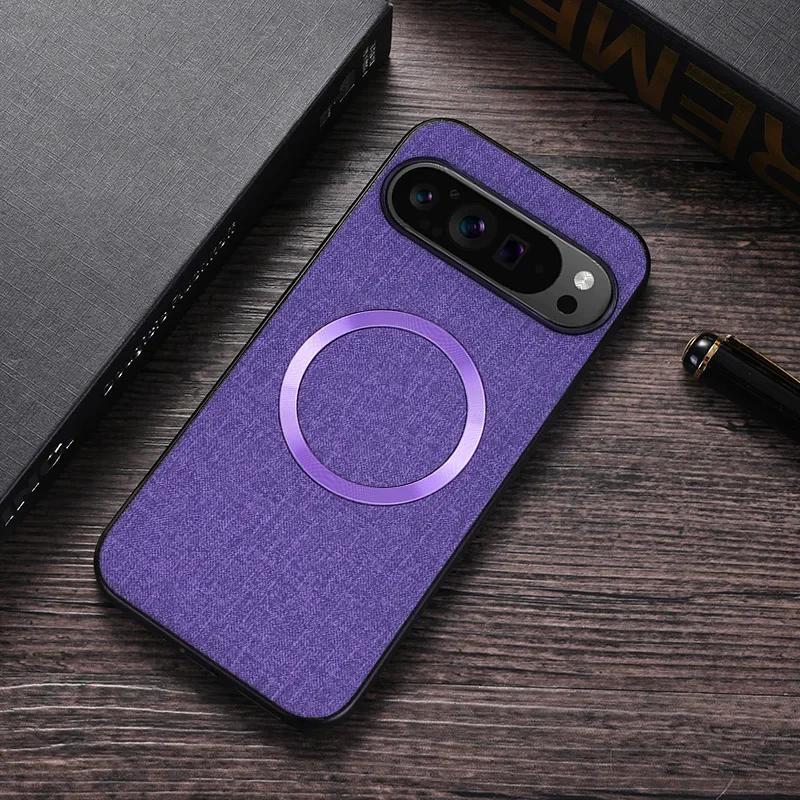 Wysokiej jakości magnetyczne etui z tkaniny na telefon Google Pixel 10 9 8 7 Pro 10A 9A 8A 7A XL Dla MagSafe Odporne na wstrząsy Pokrowiec do ładowania bezprzewodowego