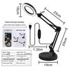 LED Long Arm Desk Lamp with Magnifying Glass – Cross-Border Eye Protection for Reading, Learning, Welding, and Repairs