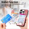 D10 For iPhone 16 Pro Case Pattern Kickstand Wallet Leather+TPU Phone Cover RFID Blocking
