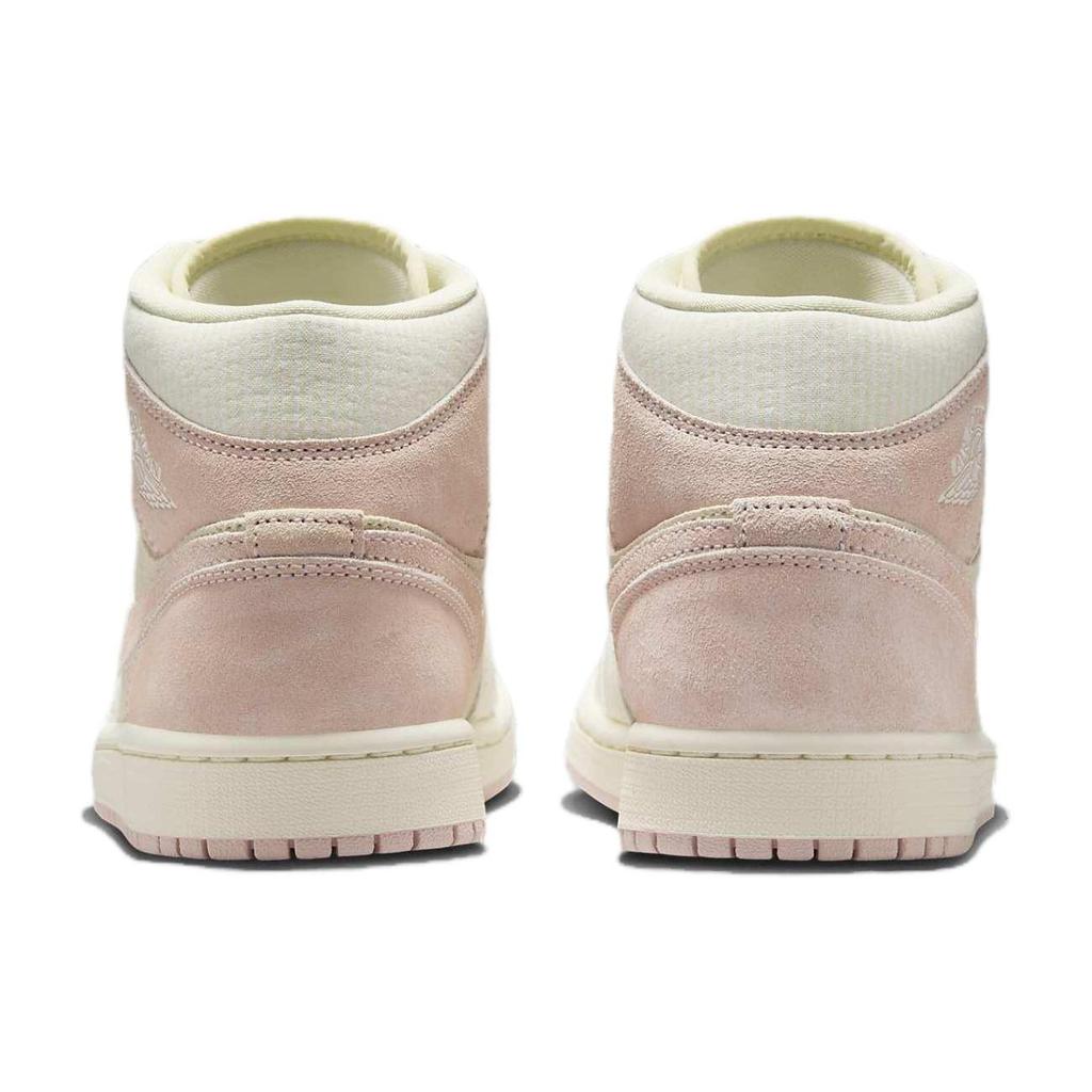 Baskets Air Jordan 1 Mid SE Seersucker Femme Crème Lait de Coco Voile FQ1926-161