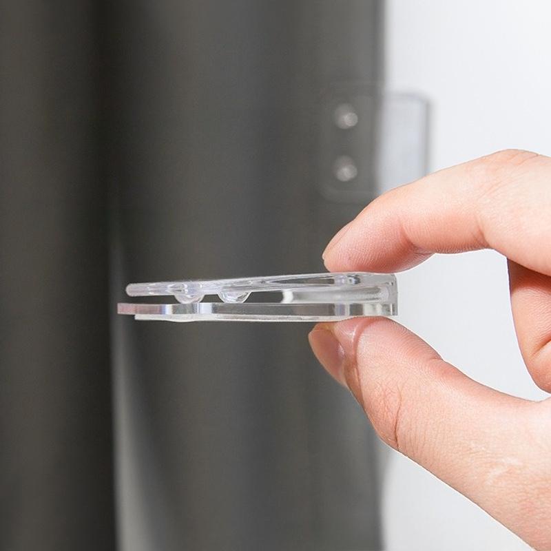 4 Stück Mehrzweck-Vorhangklammern - transparentes Plastik, kein Strom erforderlich - sehr geeignet für Badezimmer und Küchen - 1 Satz