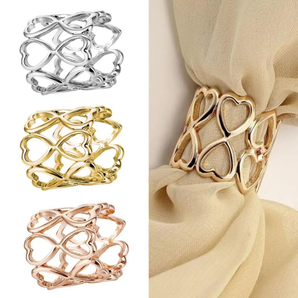 Silk Scarf Buckle Three Buckle Design Korean Style For Business/Casual Attire Clamp Scarf Anti Loosening Women Accessories