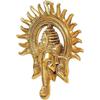 Metal Ganesha Idol for Home Decor with Surya Chakra - Ganeshji Ganpati Decoration Items Wall hangings Lucky Fengshui - Decorative Gifts