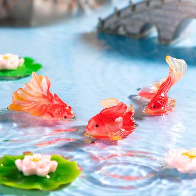 Creative Koi Jadeite Goldfish Fish Tank Ornaments DIY Decoration Accessories Desktop Small Decorations Goldfish Home Decoration