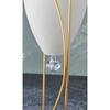 Metal 2-Piece Gold-Legged Decorative White Flowerpot