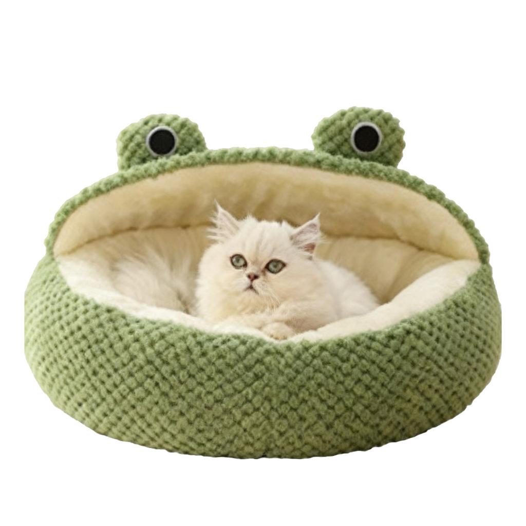 Green Cat Bed Washable Non Slip Waterproofing Bottom Comfortable Cute Dog Kitten Sping Bed for Home