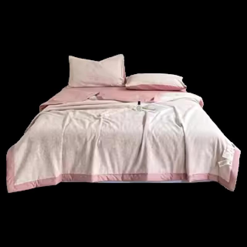 Pure Cotton Three-Layer Gauze Jacquard Summer Quilt Set - Cooling & Comfortable