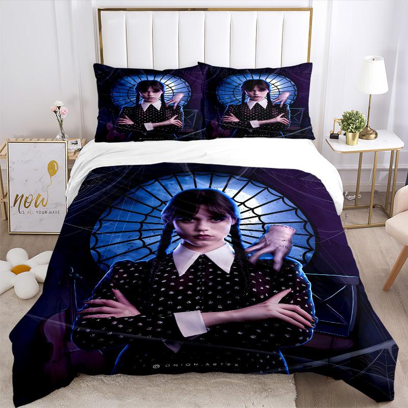 Gothic Spider Web Mystery Print 3Pcs Bedding Setduvet Cover With 2 Bedropillowcase Home Birthday Gift