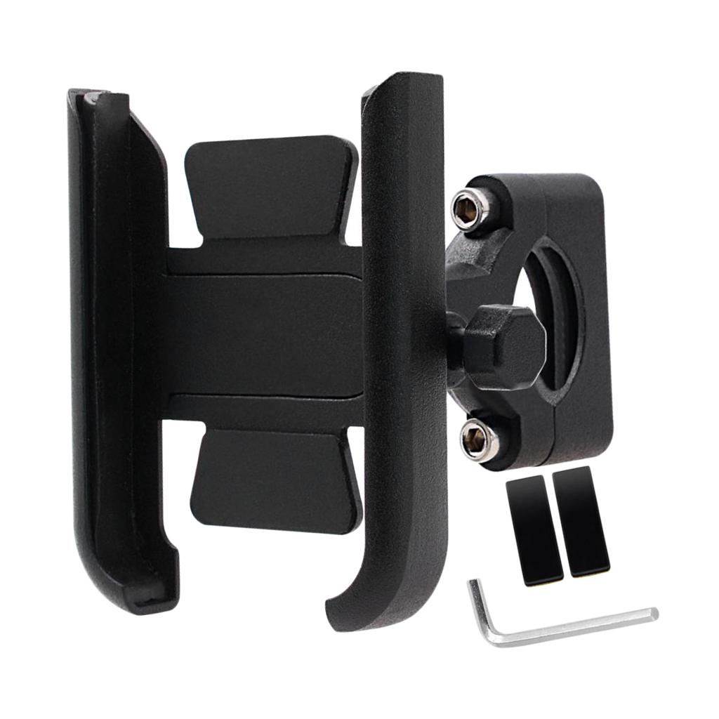 Universal Adjustable Aluminum Alloy Motorcycle Phone Mount Holder Bike Mobile Support for Handlebar Fits 4 to 6.5 Inch Screens