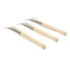 3Pcs Pottery Batik Printing Pen Drawing On Fabric Cloth Beech and Stainless Steel Clay Carving Tools