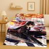 New Sword Art Online SAO Cartoon Kirito Yuuki Asuna Flannel Blanket,Ultra Soft Warm Plush Throw for Home Bedroom Bed Sofa Kids