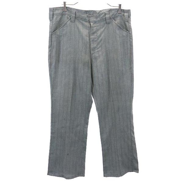 

VINTAGE 70s Striped Pattern Pants Gray Men s Used