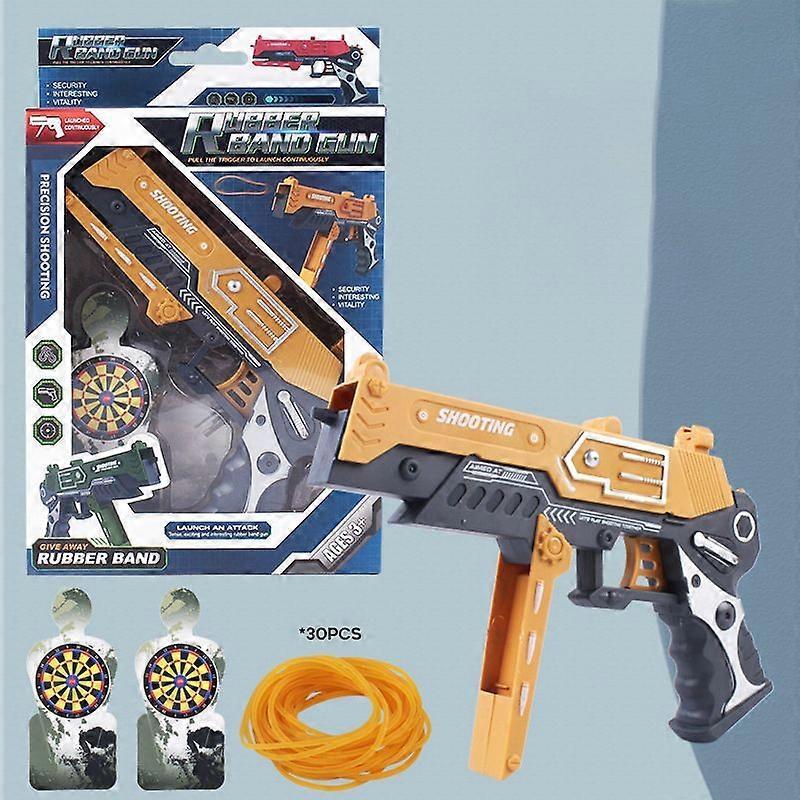 Rubber Band Pistol Toy Easy To Load Handmade Toys Guns Mini Metal Rubber Guns Outdoor Shooting Toy
