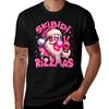 Skibidi Rizzmas Pink Tshirt Graphic Print Short Sleeve Tshirt