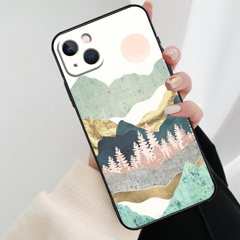 Star Lake Mountain Phone Case For iPhone 17 Pro Max 15 14 13 11 12 16 Pro Max Mini 15 16 Plus 16e 17 Air Cover