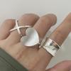925 Sterling Silver Unique Heart Ring for Women Jewelry Finger Adjustable Open Vintage For Party Birthday Gift Dropship