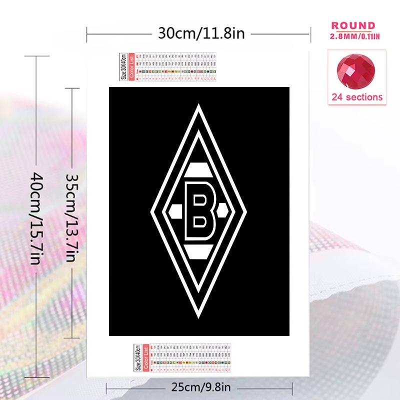 Football Club Logo 100% Round Full Drill 5D DIY Diamond Painting Embroidery Cross Stitch Rhinestone Decor