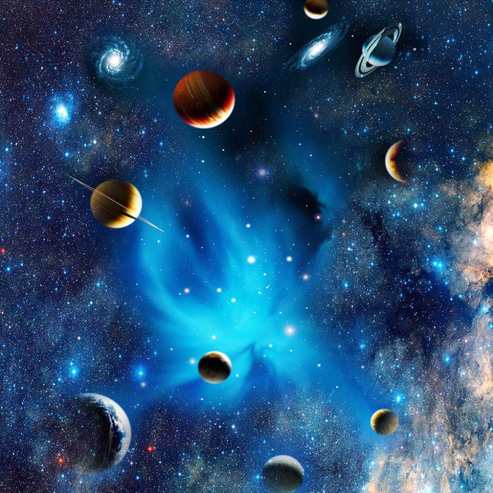 3d Space Mural Wallpaper Galaxy Planet Landscape Ceiling Background Decor Wall Paper Living Room Wall Murals