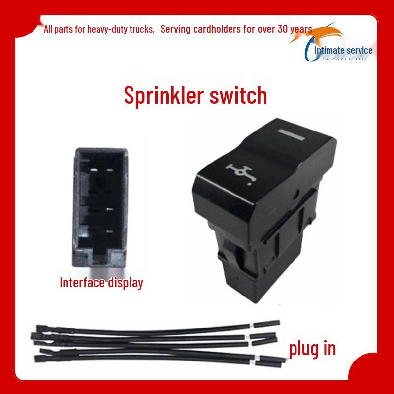 Compatible Rocker Switch for Sinotruk Shandeka G7S/G5S/C9H: Water Spray and Work Light Modification Standard