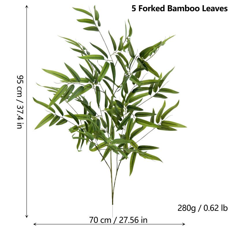 1 Lush Artificial Bamboo Leaf Plant,Low Maintenance,Suitable for Indoor and Outdoor Decoration Perfect for Home,Garden Displays