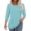 Womens Tops 3/4 Sleeve With Buttons Casual Blouses Summer Outfits Beach Vacation Clothes
