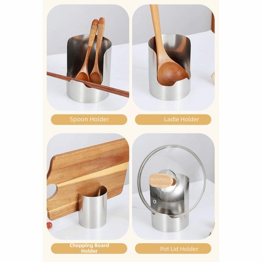 Stable Spatula Holder Easy To Clean Pot Lid Storage Rack Multifunctional Soup Spoon Rack Cooking