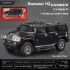 Simulácia 1:18 Hummer H2 Alloy Terénne vozidlo Kovový model odlievaný pod tlakom Domáce Ozdoby v interiéri Zvuk a svetlo Stiahnutie Detského Toy Boy Darček k narodeninám
