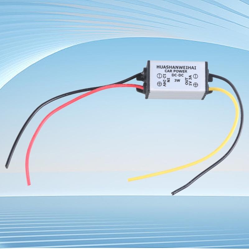 Waterproof Buckk Converters 12~24V to 1/2/6/7/8/9V 3A Powers Supply Converters Module for Car LED Dispaly, Motor