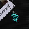 Collier Dragon Flamme Lumineuse Personnalité Punk Lumineux Pendentif Lumineux Brille dans le Noir Chaîne de Pull Collier Lumineux Bijoux Hiphop