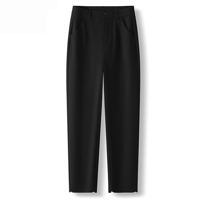 

Женские зауженные брюки гаремы с высокой посадкой: 2024 Прямые брюки длиной 9/10 на весну, лето и осень 32