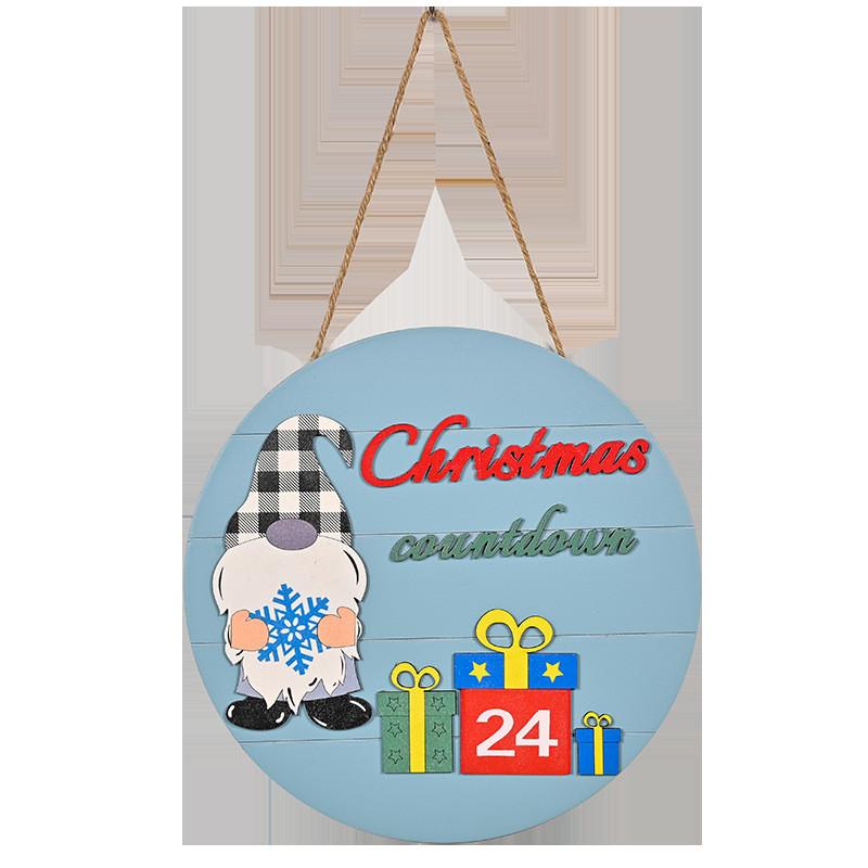 Wooden Christmas Decor Rudolph Countdown Calendar Door Hanger Festive Wall Decoration