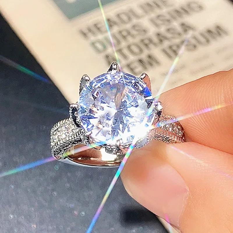 Fashion Versatile Cubic Zirconia Ring For Women Simple Stylish Wedding Bride Accessory Party Jewelry Drop Shipping